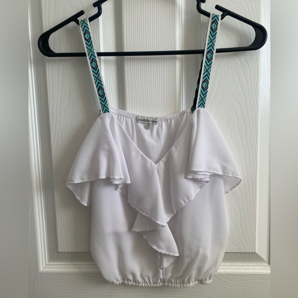White Cami crop top from Charlotte Russe